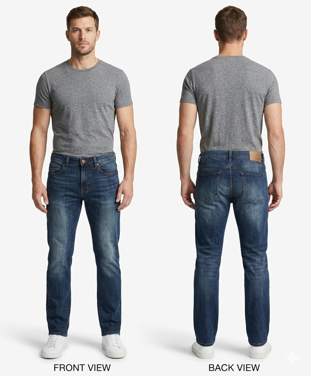 Weatherproof Vintage Men's Jeans Straight Stretch - Size 34W x 34L - Blue
